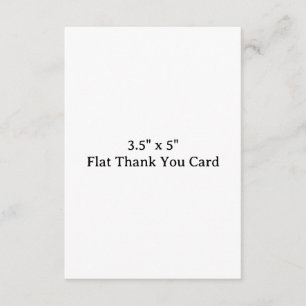 Carte De Remerciements Simple Professionnel Entreprise 3,5" x 5" Plat