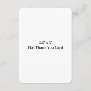 Carte De Remerciements Simple Professionnel Entreprise 3,5" x 5" Plat