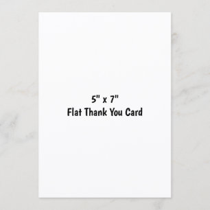 Carte De Remerciements Simple Professionnel Entreprise 5" x 7" Plat
