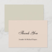 Carte De Remerciements Simple professionnel minimaliste (Devant / Derrière)