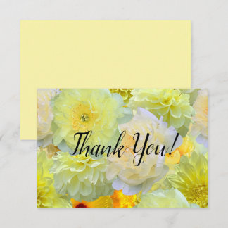 Carte De Remerciements Simple Remerciement Floral Jaune