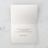 Carte De Remerciements Simple rose et blanc (Intérieur)