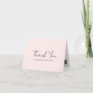Carte De Remerciements Simple rose minimaliste Élégant Entreprise moderne
