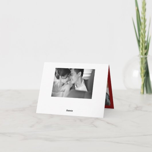 Carte De Remerciements Simple Rouge Double Bonheur Mariage chinois modern (Dos)