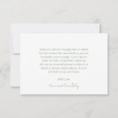 Carte De Remerciements Simple Sage Green Script rustique Baby shower mode (Dos)