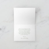 Carte De Remerciements Simple Sage Green Script rustique Baby shower mode (Intérieur)