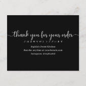 Carte De Remerciements Simple Script Cookie Care Instructions Bakery (Dos)
