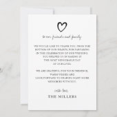 Carte De Remerciements Simple Script Élégant Mariage Photo manuscrit (Dos)