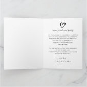 Carte De Remerciements Simple Script Élégant Mariage Photo manuscrit Le (Intérieur)