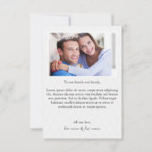 Carte De Remerciements Simple Script Love Heart Classy Mariage Photo (Dos)