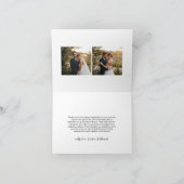 Carte De Remerciements Simple script mariage décontracté trois photos (Intérieur)