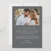 Carte De Remerciements Simple Script Mariage Moderne Photo (Dos)