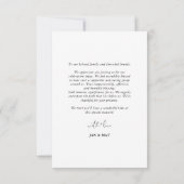 Carte De Remerciements Simple Script Mariage Moderne Photo (Dos)