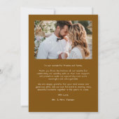 Carte De Remerciements Simple Script Mariage Moderne Photo (Dos)