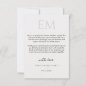Carte De Remerciements Simple Script Modern Photo Wedding Thank You (Dos)