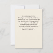Carte De Remerciements Simple Script Modern Wedding Photo Thank You Card (Dos)