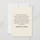 Carte De Remerciements Simple Script Modern Wedding Photo Thank You Card (Dos)
