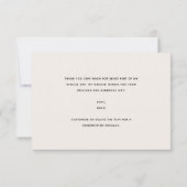 Carte De Remerciements Simple script moderne Love and Thanks pour une fêt (Dos)