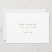 Carte De Remerciements Simple Script Photo Collage Baby (Dos)