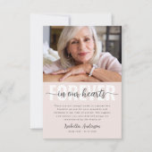 Carte De Remerciements Simple Script Photo Funérailles (Devant)