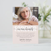 Carte De Remerciements Simple Script Photo Funérailles (Debout devant)