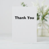 Carte De Remerciements Simple Thank You Card (Debout devant)