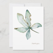 Carte De Remerciements Simple tropical personnalisé verdure (Devant)