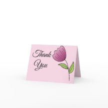 Simple Tulipe rose Cuite et personnalisée