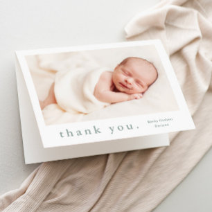 Carte De Remerciements Simple Type Photo Bébé