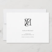 Carte De Remerciements Simple Typografy 3 photos Wedding (Dos)