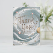 Carte De Remerciements Simple Whimsical Cosmic Celestial (Debout devant)