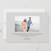 Carte De Remerciements Simplement Romantique COULEUR ÉDITABLE Enregistrer (Dos)