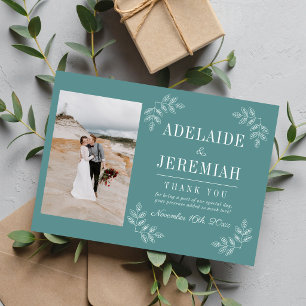 Carte De Remerciements Simplicité Florale 2 Canard Œuf Mariage