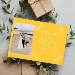 Carte De Remerciements Simplicité Florale 2 Mariage Souci
