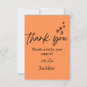 Carte de remerciements sincère (Devant)