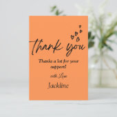 Carte de remerciements sincère (Debout devant)