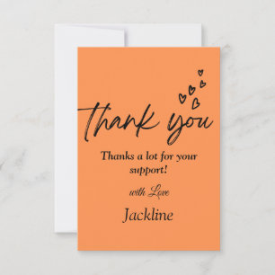 Carte de remerciements sincère