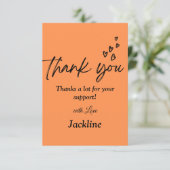 Carte de remerciements sincère (Debout devant)