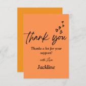 Carte de remerciements sincère (Devant / Derrière)