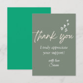 Carte de remerciements sincère (Devant / Derrière)