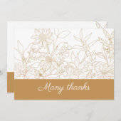 Carte de remerciements sincères (Devant / Derrière)