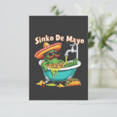 Carte De Remerciements Sinko de Mayo"Funny Cinco de Mayo Cactus (Debout devant)
