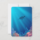Carte De Remerciements Sirène bleue sous le Baby shower marin (Dos)