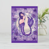 Carte De Remerciements Sirène de grossesse pourpre par Renee (Debout devant)