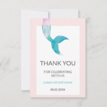 Sirène sous l'océan Fille 1er Anniversaire Pastel