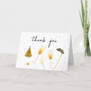 Carte De Remerciements Sirotez un verre d'eau et découvrez le Baby shower