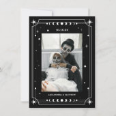 Carte De Remerciements Skeleton gothique Photo Halloween Mariage (Dos)