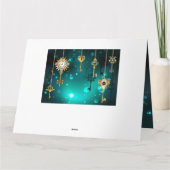 Carte De Remerciements Skeleton Keys on Green Background (Dos)