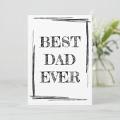 Carte De Remerciements Sketchchy Black & White Meilleur papa jamais (Debout devant)