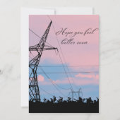 Carte De Remerciements SKI ROSE, Va Bien Bientôt  (Devant)